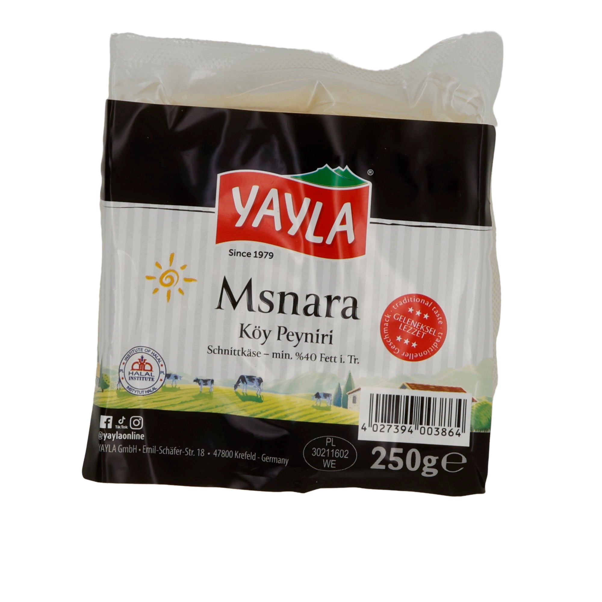 Käse Yayla | Msnara Köy Peyniri | Traditioneller türkischer Schnittkäse | 250 g YAYLA